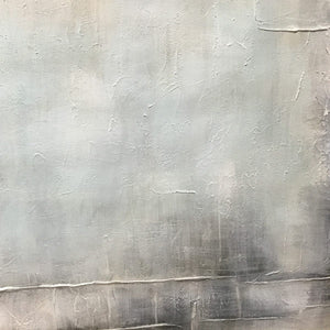 MISTY MORNING: Textured Minimalist Abstract Oil Painting