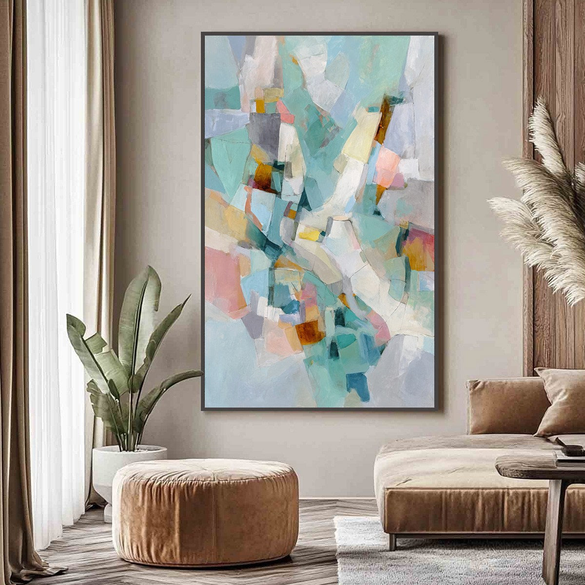 MOSAIC DREAM: Colorful Modern Abstract Geometric Painting