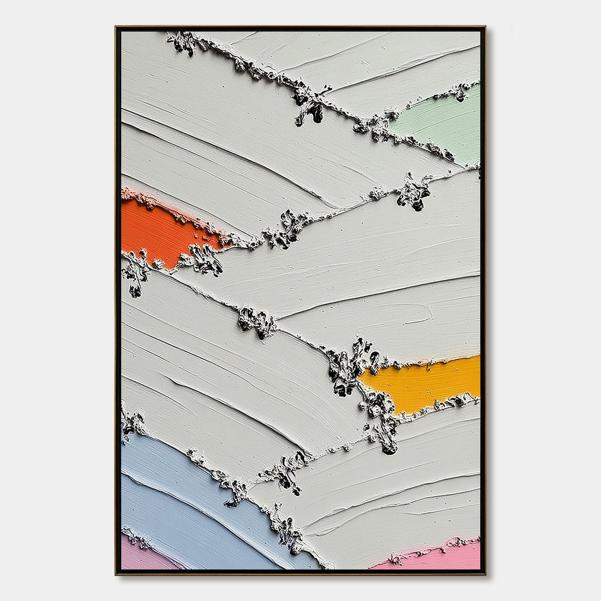 Moments of Color Abstract Oil Painting | Textured Wall Art