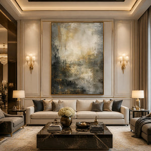NIGHT AURELIA: Moody Gold Black Abstract