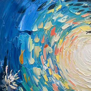 OCEAN’S GRACE: Textured Impasto Seascape Painting