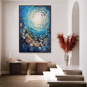 OCEAN’S GRACE: Textured Impasto Seascape Painting