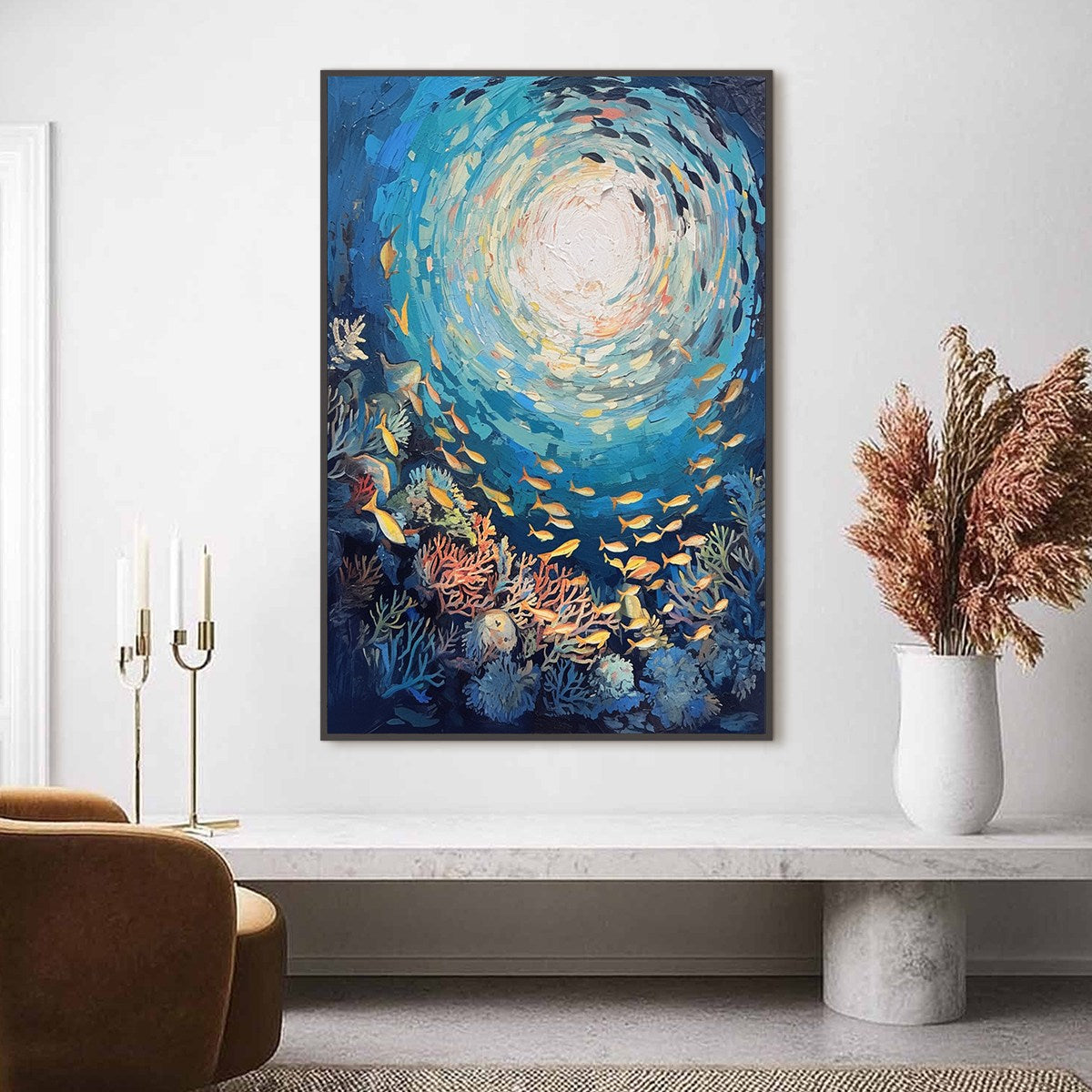 OCEAN’S GRACE: Textured Impasto Seascape Painting