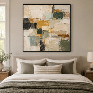 EARTH MOSAIC — Bedroom, black frame