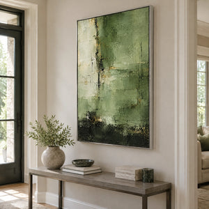 VERDANT VEIL — Hallway, silver frame