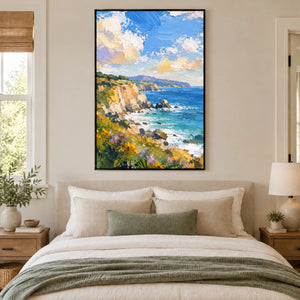 COASTAL DAYBREAK — Bedroom, black frame