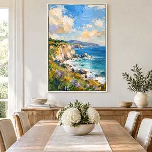 COASTAL DAYBREAK — Dining room, white frame