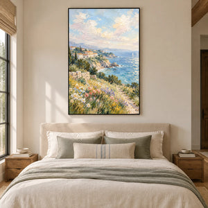 SEASIDE MEADOW — Bedroom, black frame