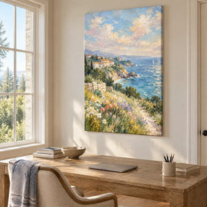 SEASIDE MEADOW — Office, frameless stretched canvas