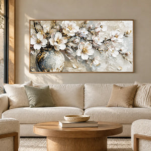 PORCELAIN BOUQUET — Hotel, natural wood frame