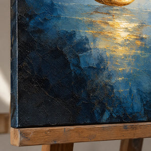 LUMINOUS PASSAGE — Texture detail on an easel, no outer frame