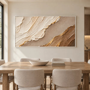 IVORY STRATA — Dining room, white frame