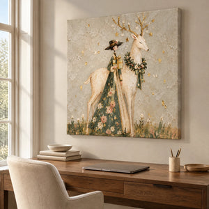 WOODLAND EMISSARY — Office, frameless stretched canvas
