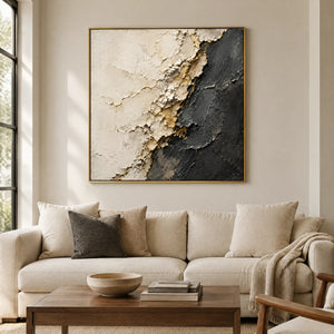 QUIET FAULTLINE — Living room, gold frame