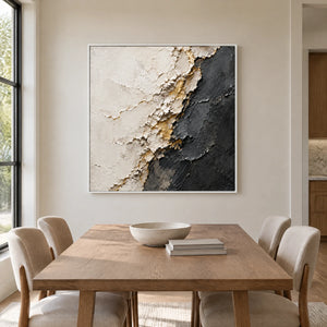 QUIET FAULTLINE — Dining room, white frame