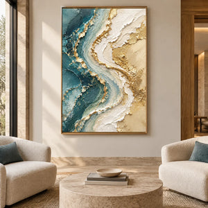 TIDAL RIBBON — Hotel, natural wood frame
