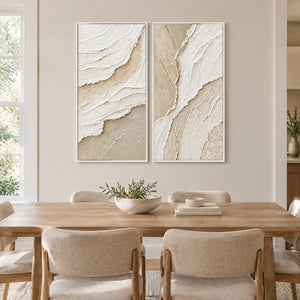 SOFT CONTOURS — Dining room, white frame