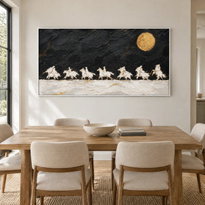 MOONLIT GALLOP — Dining room, white frame