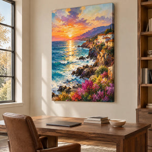 HARBOR EMBER — Office, frameless stretched canvas