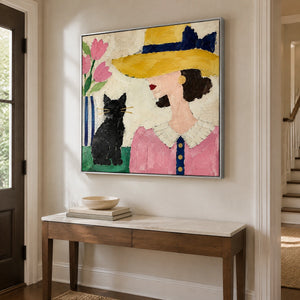 HAT AND WHISKERS — Hallway, silver frame