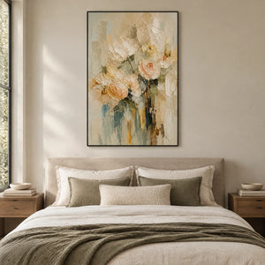 BLUSH STILLNESS — Bedroom, black frame