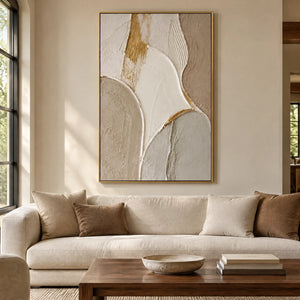 FOLDED SILENCE — Living room, gold frame