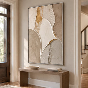FOLDED SILENCE — Hallway, silver frame