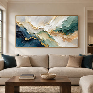 AZURE FRACTURES — Living room, gold frame