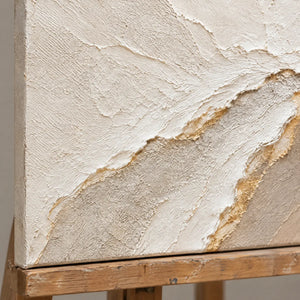 PALE CONFLUENCE — Texture detail on an easel, no outer frame