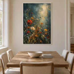 DUSK GARDEN — Dining room, white frame