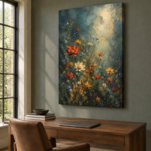 DUSK GARDEN — Office, frameless stretched canvas
