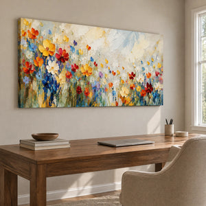 BLOOMING SPECTRUM — Office, frameless stretched canvas