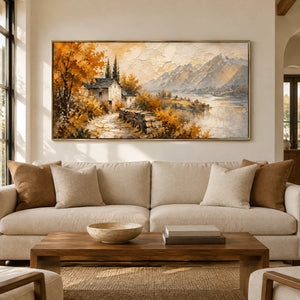 AUTUMN SANCTUARY — Living room, gold frame
