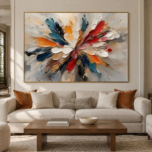 PETAL BURST — Living room, gold frame