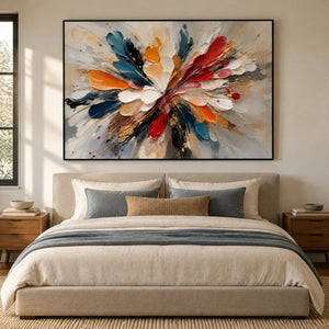 PETAL BURST — Bedroom, black frame