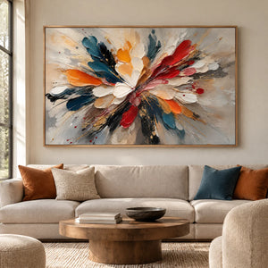 PETAL BURST — Hotel, natural wood frame
