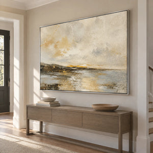 DISTANT QUIET — Hallway, silver frame