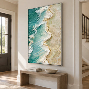 SHORELINE RHYTHM — Hallway, silver frame