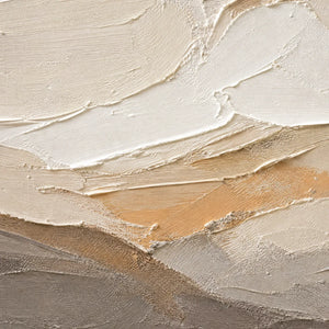 PALE RIDGE: Beige White Mountain Abstract