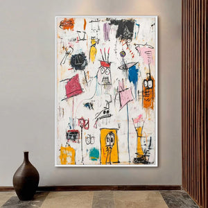 PLAYFUL GRAFFITI Abstract Figurative Oil Painting