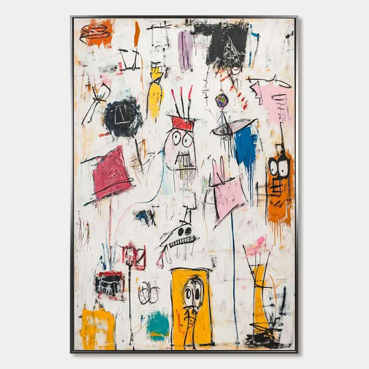 PLAYFUL GRAFFITI Abstract Figurative Oil Painting