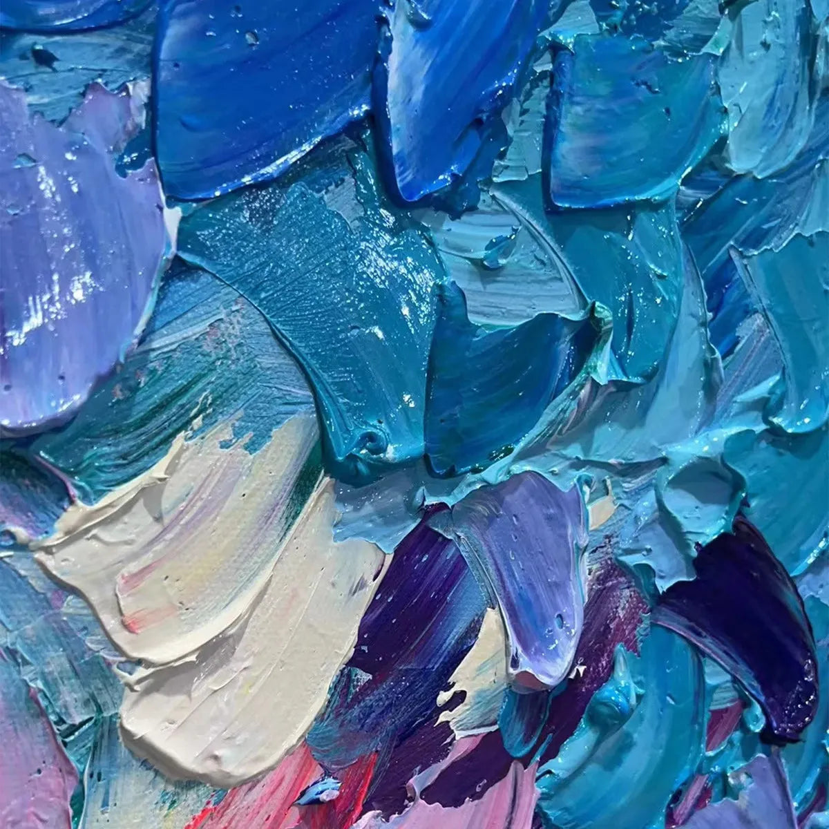 PASTEL DREAMSCAPE: Abstract Textured Impasto Oil Painting on Canvas