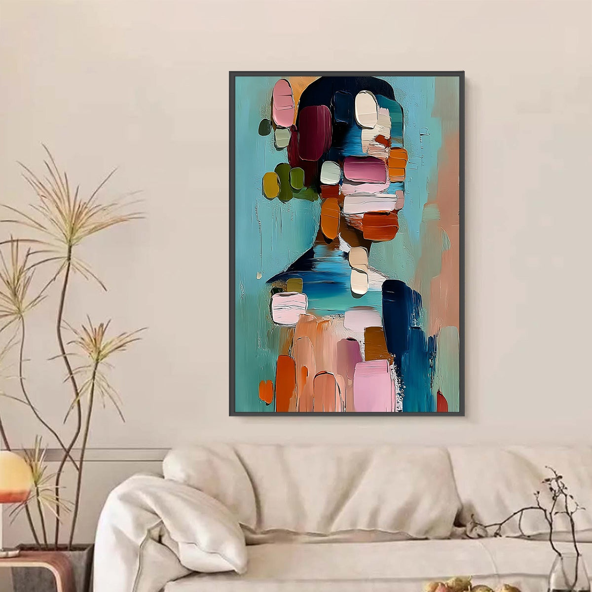 Persona | Textured Abstract Portrait Impasto Oil Painting