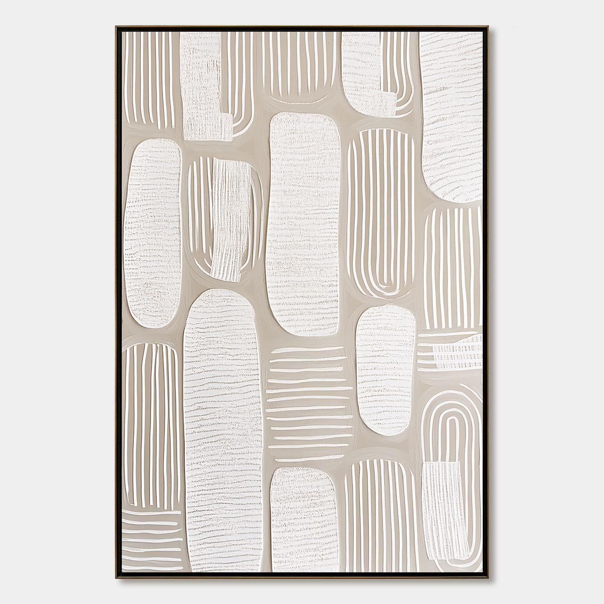 QUIET RHYTHMS: Textured Wabi Sabi Abstract Painting in Neutral Tones