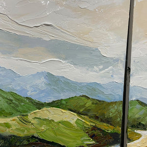 RIVER VALLEY DUET: Textured Landscape Diptych Painting