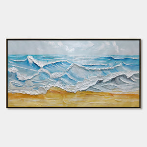 Ready to Ship |OCEAN'S EMBRACE: Textured Seascape Painting