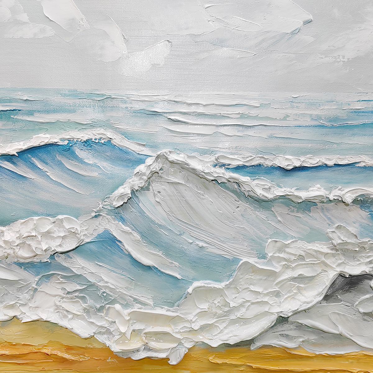 Ready to Ship |OCEAN'S EMBRACE: Textured Seascape Painting