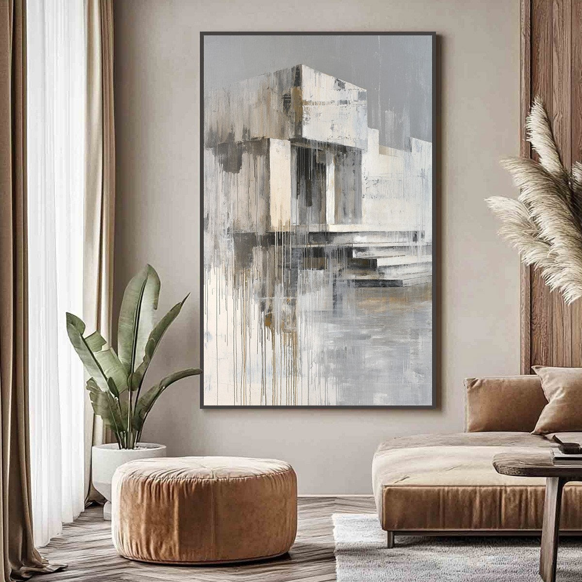 SANCTUARY: Abstract Architectural Painting