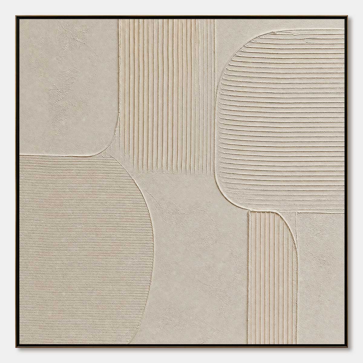 SANCTUARY: Large Square Textured Wabi Sabi Abstract Painting