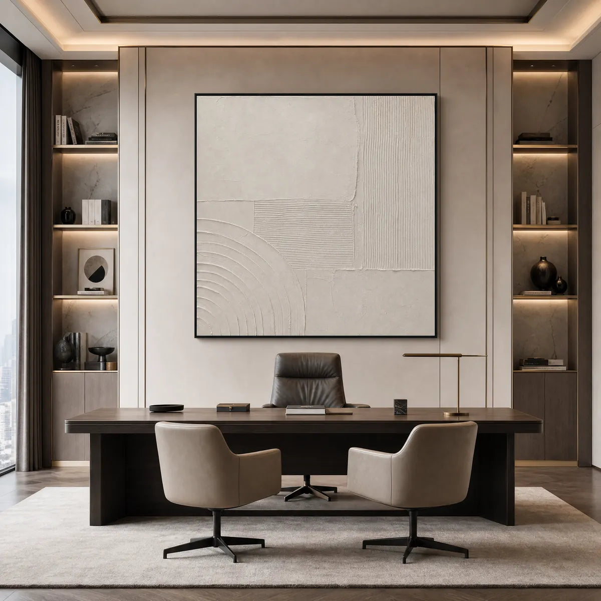 SANCTUARY: Textured Wabi Sabi Minimalist Abstract Painting